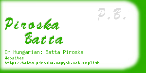 piroska batta business card